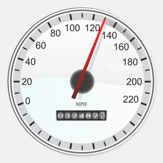 Tachometer Runder Aufkleber (Vorderseite)