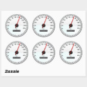 Tachometer Runder Aufkleber (Blatt)
