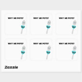 Tachy Me Spoon Fett-Aufkleber Quadratischer Aufkleber (Blatt)