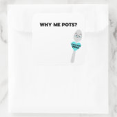 Tachy Me Spoon Fett-Aufkleber Quadratischer Aufkleber (Tasche)