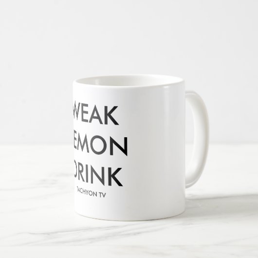 Tachyon Fernsehschwache Zitronen-Tasse Kaffeetasse (VorderseiteRechts)