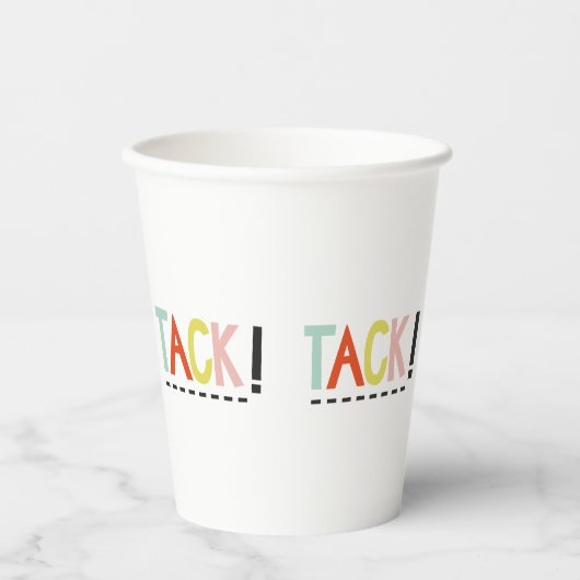 TACK Collage Paper Cup Pappbecher (Vorderseite)