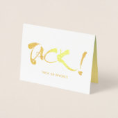 Tack schwedische Sprache danke Gold Folienkarte (Vorderseite)
