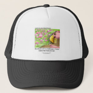 Tackiger Truckerhut mit rosa Flamingos Truckerkappe