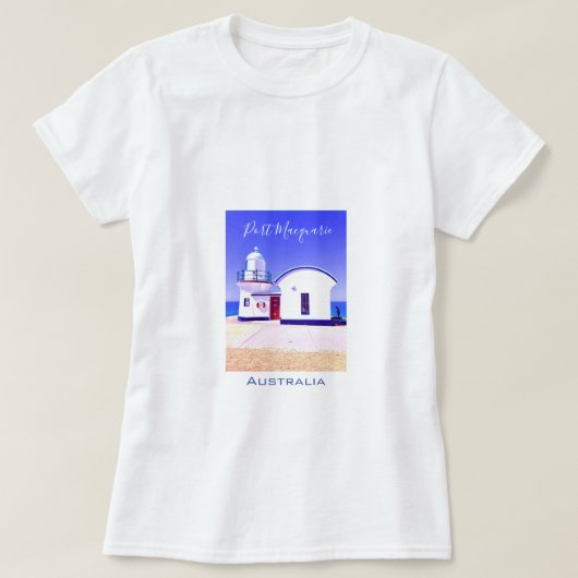 Tacking Point Leuchtturm Port Macquarie Australien T-Shirt (Design vorne)