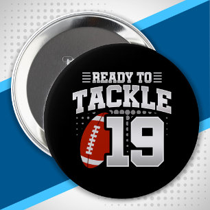 Tackle 19. Geburtstag 19 Jahre Paare Jahrestag Button