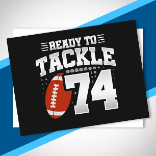 Tackle 74. Geburtstag 74 Jahre Paare Jahrestag Postkarte