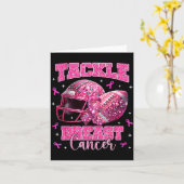 Tackle Breast Cancer Awareness American Football N Karte (Gelbe Blume)