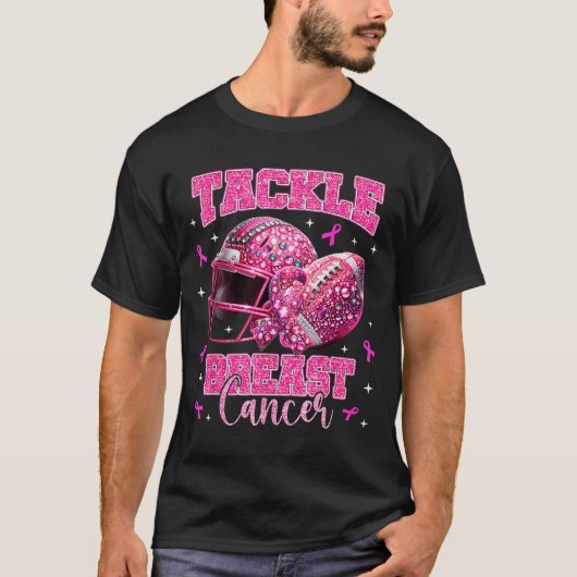 Tackle Breast Cancer Awareness American Football N T-Shirt (Vorderseite)