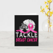 Tackle Breast Cancer Awareness Karte (Gelbe Blume)