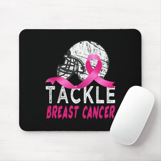 Tackle Breast Cancer Awareness Mousepad (Mit Mouse)