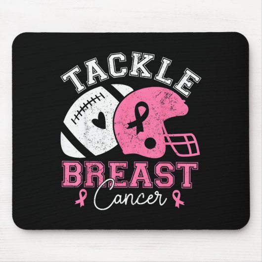 Tackle Breast Cancer Awareness Nk Ribbon American Mousepad (Vorne)