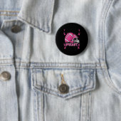 Tackle Breast Cancer Awareness Nk Ribbon Football  Button (Beispiel)