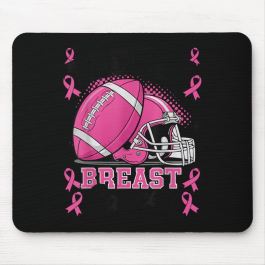 Tackle Breast Cancer Awareness Nk Ribbon Football  Mousepad (Vorne)