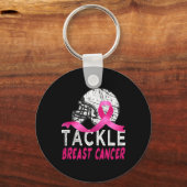 Tackle Breast Cancer Awareness Schlüsselanhänger (Vorderseite)