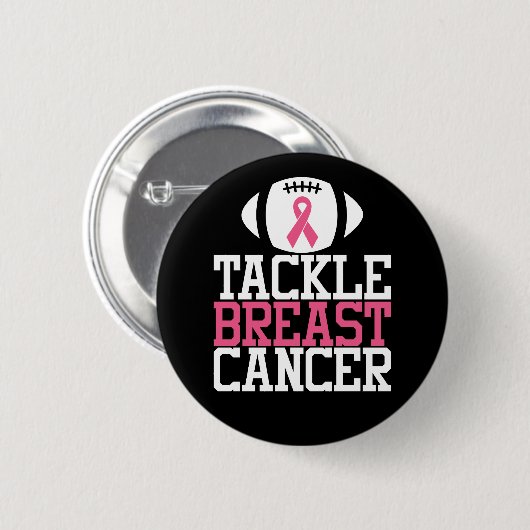 Tackle Breast Cancer Motivation Button (Vorne & Hinten)