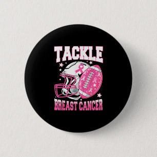 Tackle Brustkrebs-Bewusstsein American Football P Button