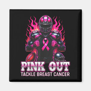 Tackle Brustkrebs-Bewusstsein Pink Out American F Magnet