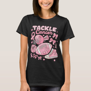 Tackle Brustkrebs Pink Ribbon Football T-Shirt