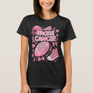 Tackle Brustkrebs Pink Ribbon Football T-Shirt
