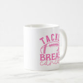 Tackle Brustkrebs Pinkes Band Bewusstsein Kaffeetasse (VorderseiteRechts)