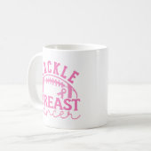 Tackle Brustkrebs Pinkes Band Bewusstsein Kaffeetasse (Vorderseite Links)