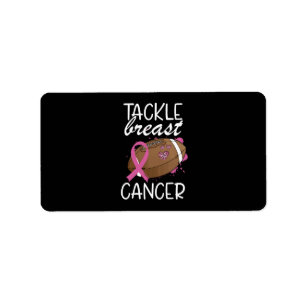 Tackle Cancer Brustkrebs-Bewusstseins-Schleife Adressaufkleber