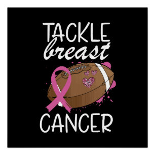 Tackle Cancer Brustkrebs-Bewusstseins-Schleife  Poster