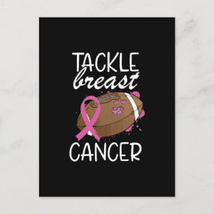 Tackle Cancer Brustkrebs-Bewusstseins-Schleife  Postkarte