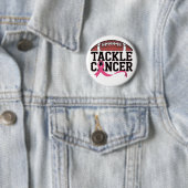 Tackle Cancer Pink Ribbon Design Button (Beispiel)