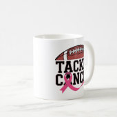 Tackle Cancer Pink Ribbon Design Kaffeetasse (VorderseiteRechts)