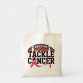 Tackle Cancer Pink Ribbon Design Tragetasche (Vorne)