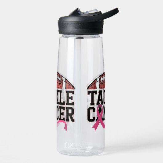 Tackle Cancer Pink Ribbon Design Trinkflasche (Links)