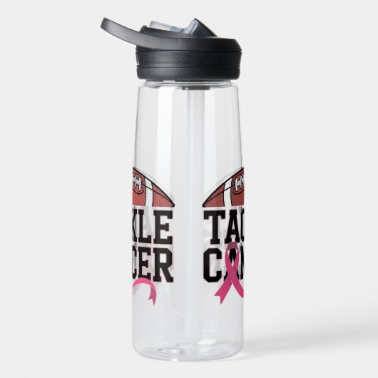 Tackle Cancer Pink Ribbon Design Trinkflasche (Rechts)