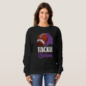 Tackle Epilepsy Awareness Day Warrior Football Pur Sweatshirt (Vorne ganz)