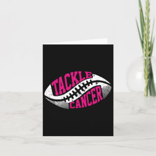 Tackle Football Ball Pink Ribbon Brustkrebs Awa Karte