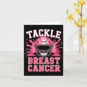 Tackle Football Breast Cancer Awareness Nk Ribbon Karte (Gelbe Blume)