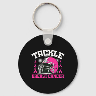 Tackle Football Breast Cancer Awareness Pink Ribbo Schlüsselanhänger