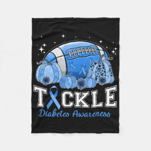 Tackle Football Diabetes Blue Ribbon Dibetes Aware Fleecedecke