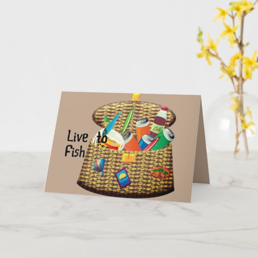 Tackle Gold Graphic Live to Fish Gear Digital Karte (Gelbe Blume)