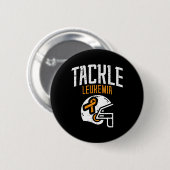 Tackle Leukämie Helm Orange Ribbon Blutkrebs Button (Vorne & Hinten)