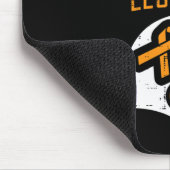 Tackle Leukemia Helmet Orange Ribbon Blood Cancer Mousepad (Ecke)