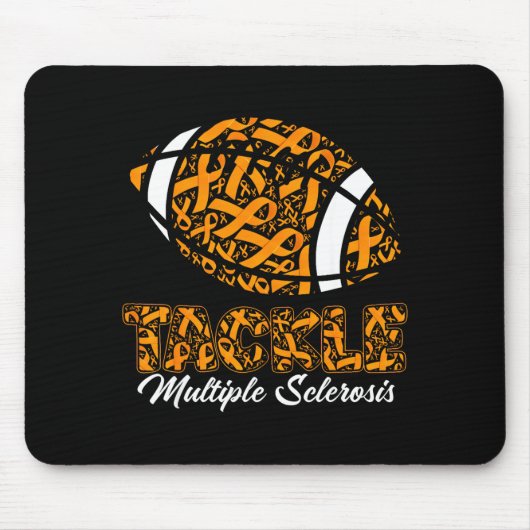 Tackle Multiple Sklerose Bewusstsein Orange Band Mousepad (Vorne)