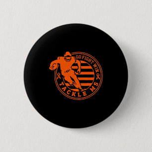 Tackle Multiple Sklerose Bewusstseinsfußball Orang Button