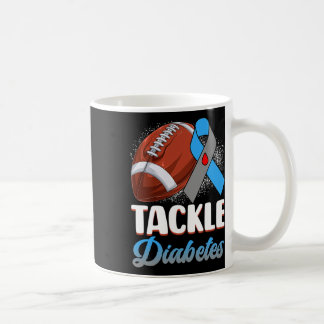 Tackle Typ 1 Diabetes Awareness Football Blue und Kaffeetasse