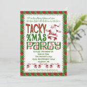 Tackte Weihnachtszeit-Party Einladung (Stehend Vorderseite)