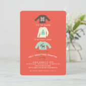 Tacky and Ugly Christmas Sweater Holiday Party Einladung (Stehend Vorderseite)