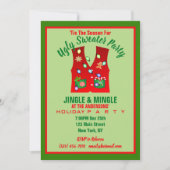 Tacky Christmas Lights Ugly Sweater Party Einladung (Vorderseite)