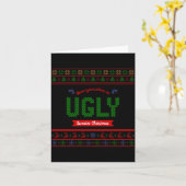 Tacky Christmas Nordic Knit Pattern Red Green Ugly Karte (Gelbe Blume)
