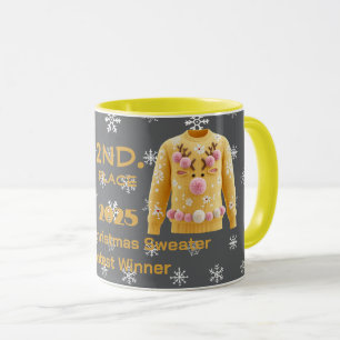 Tacky-Christmas-Pullover 2. Platz Gewinner Contest Tasse